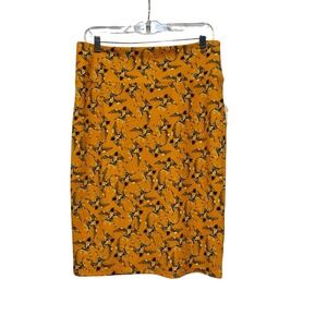 NWT Adorable LulaRoe Orange/Blue W/‎ Bird Patterned Skirt, Size Large